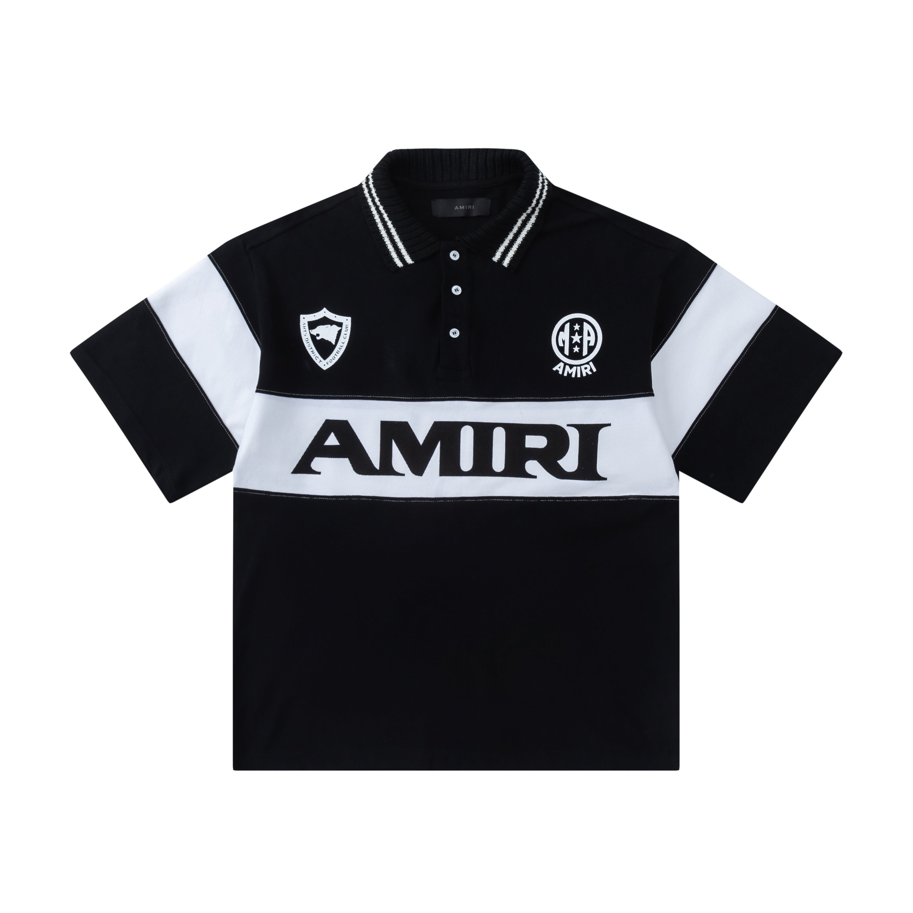 AMIRI Arts District Embroidered Cotton Piqué Polo